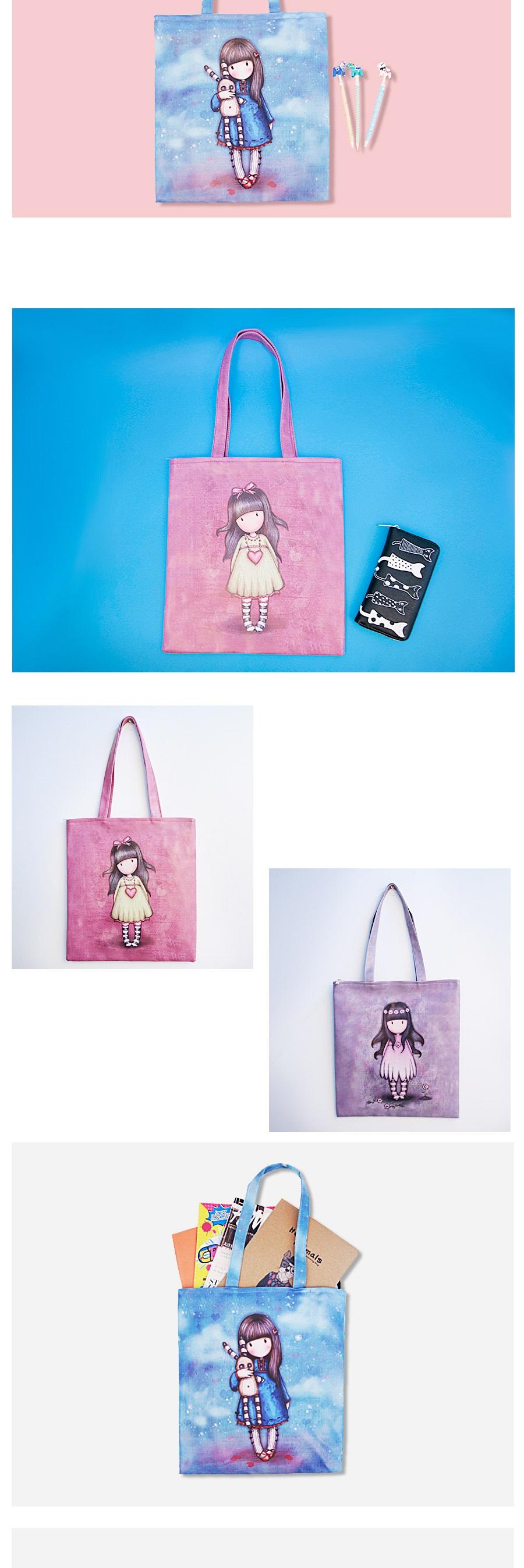 TOTE ECO SHOPPING TRAVEL Sensual Girl Illustration