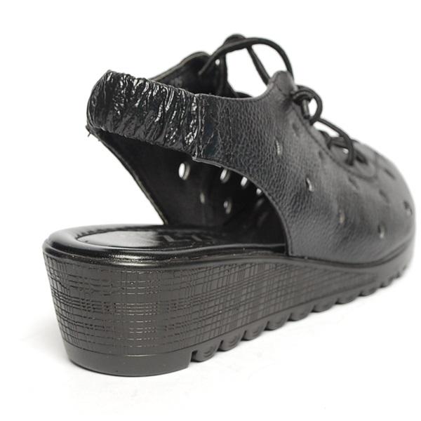 New 11 5th Neck 4.0cm Leather Women Wedge Sandals