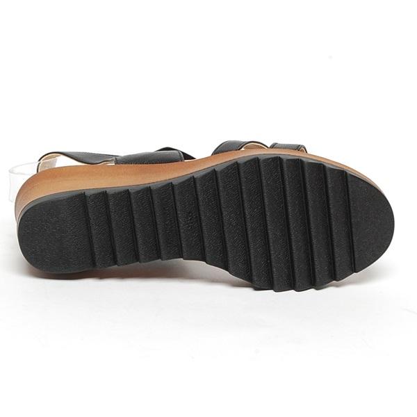 New 1546 6.0cm Cowhide Women Wedge Sandals Summer