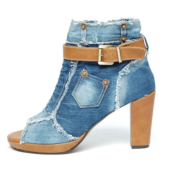 3013 1 Belt Sheepskin Boots 9.0cm Booties Shoes Wo