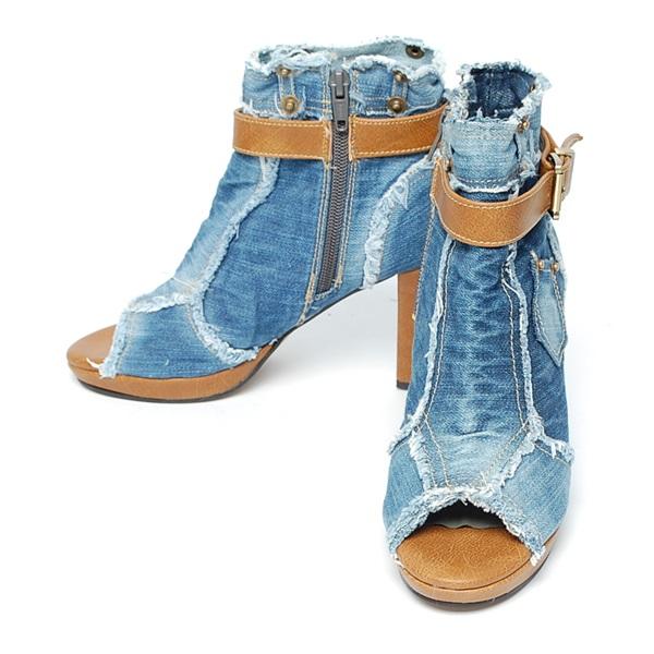 3013 1 Belt Sheepskin Boots 9.0cm Booties Shoes Wo