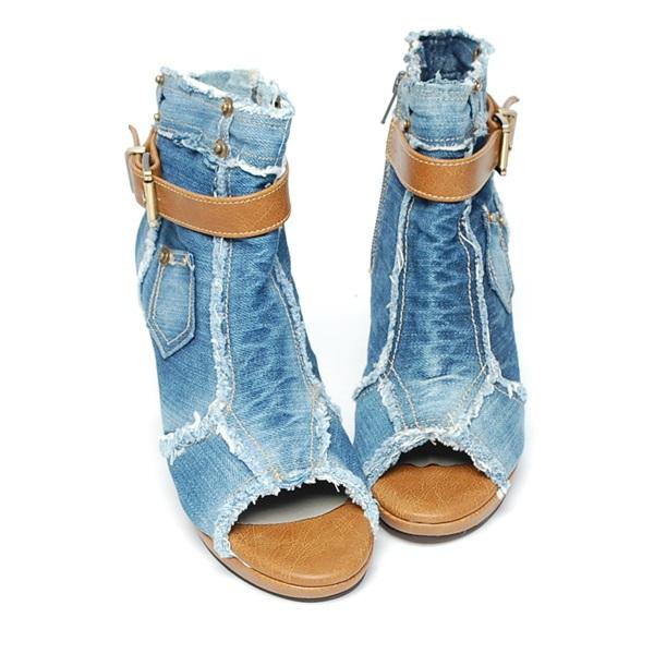 3013 1 Belt Sheepskin Boots 9.0cm Booties Shoes Wo