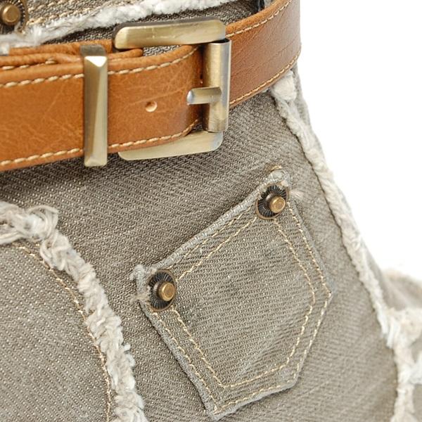 3013 1 Belt Sheepskin Boots 9.0cm Booties Shoes Wo