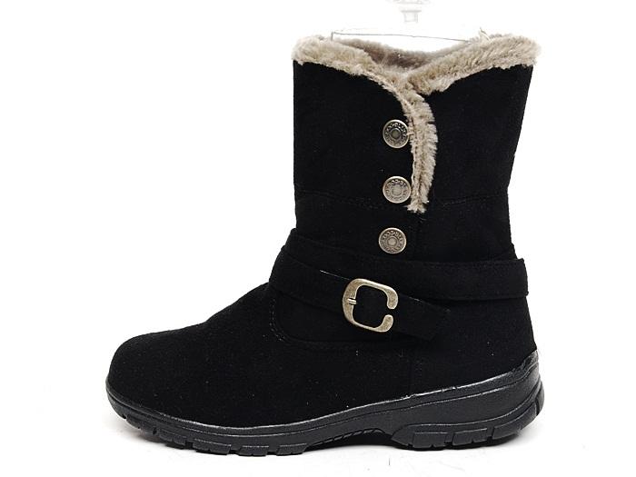 Aishuzu Sarubia Button HI Suede Angle Boots Thank 