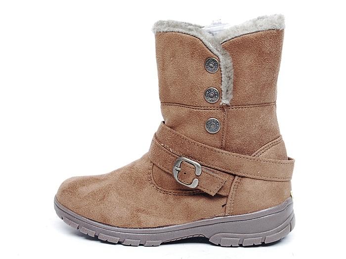 Aishuzu Sarubia Button HI Suede Angle Boots Thank 