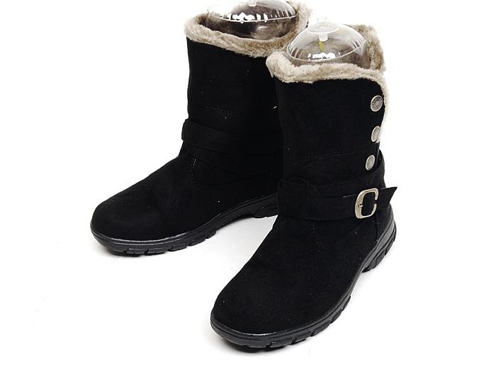 Aishuzu Sarubia Button HI Suede Angle Boots Thank 