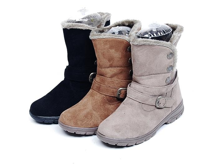 Aishuzu Sarubia Button HI Suede Angle Boots Thank 