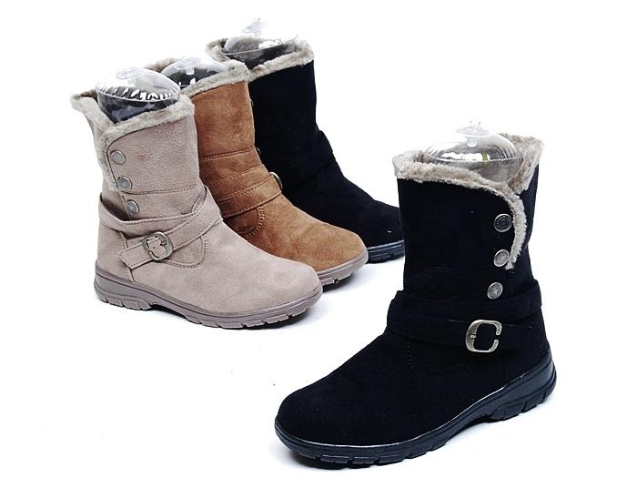 Aishuzu Sarubia Button HI Suede Angle Boots Thank 