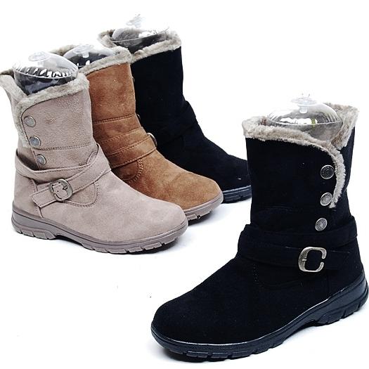 Aishuzu Sarubia Button HI Suede Angle Boots Thank 