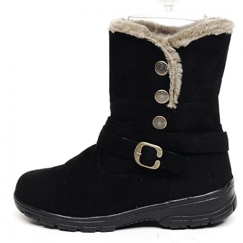 Aishuzu Sarubia Button HI Suede Angle Boots Thank 