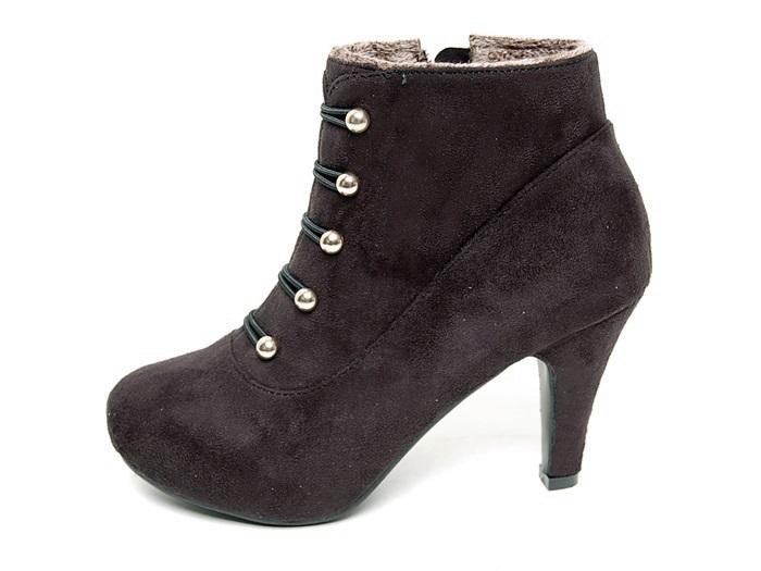 Banana 2012-1 8.5 cm Artificial Suede Angle Boots 