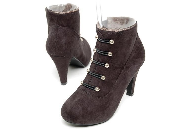 Banana 2012-1 8.5 cm Artificial Suede Angle Boots 