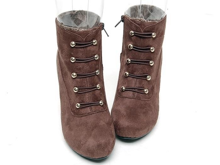 Banana 2012-1 8.5 cm Artificial Suede Angle Boots 