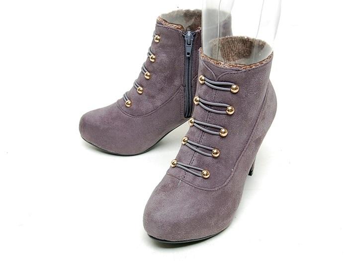 Banana 2012-1 8.5 cm Artificial Suede Angle Boots 