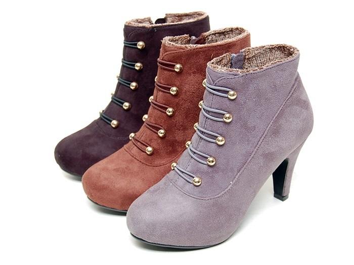 Banana 2012-1 8.5 cm Artificial Suede Angle Boots 