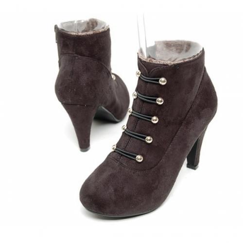 Banana 2012-1 8.5 cm Artificial Suede Angle Boots 