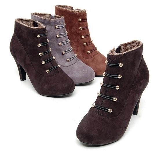 Banana 2012-1 8.5 cm Artificial Suede Angle Boots 