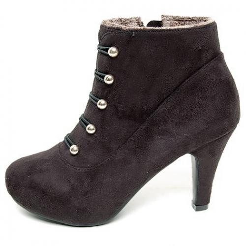 Banana 2012-1 8.5 cm Artificial Suede Angle Boots 