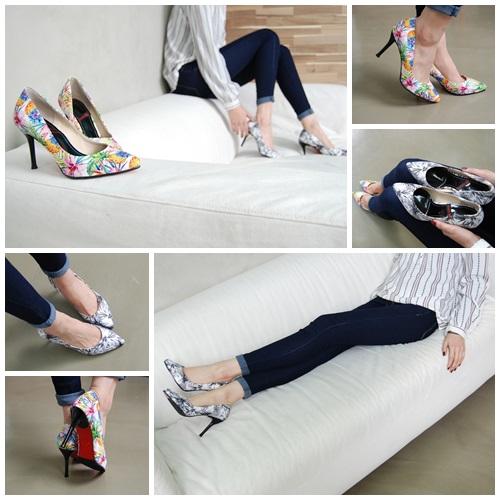 900 9.0 cm Big size flowers Pumps Hill Thank you W