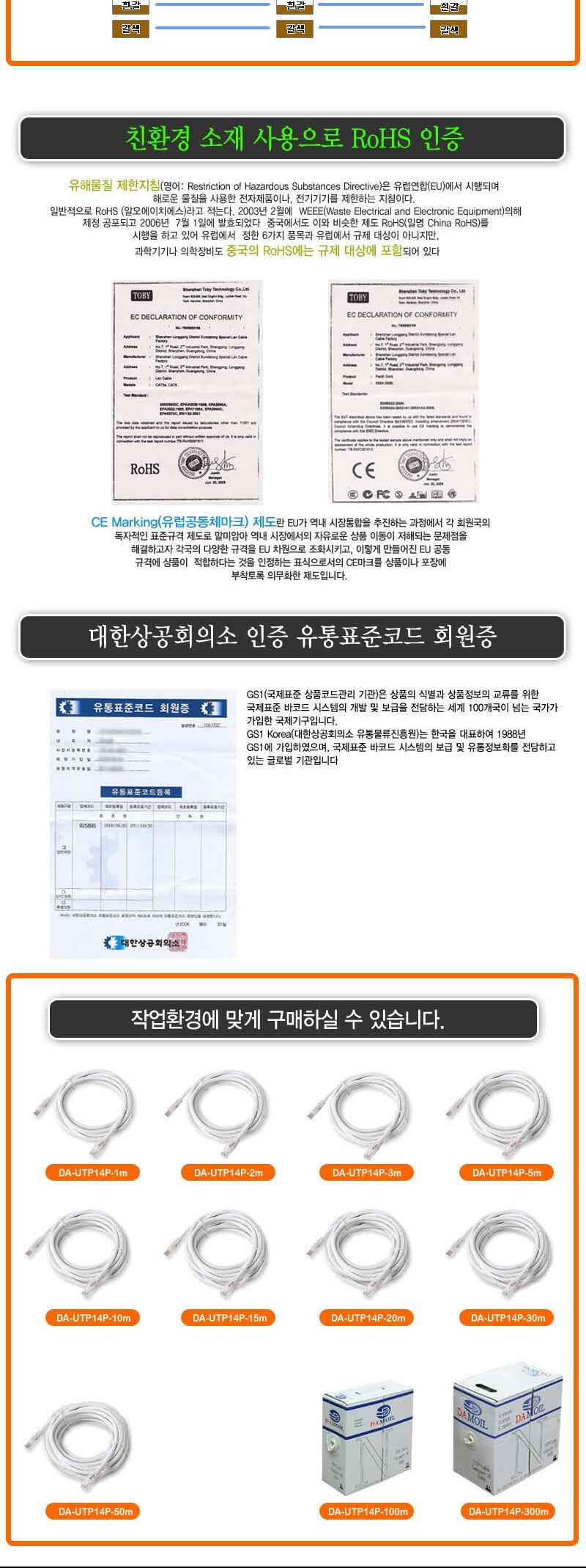 DA-UTP14P 15m Category5e UTPCAT5E LAN Network