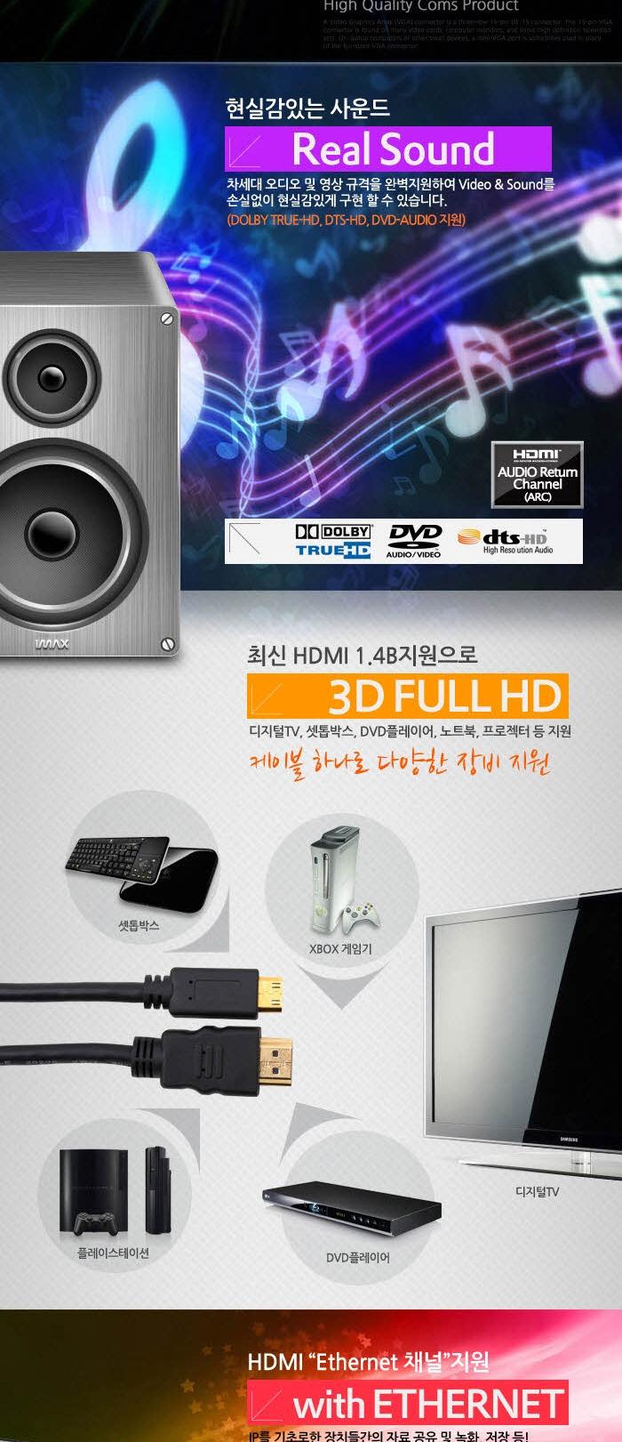 DMI Cable 5m - V1.4 Support mini hdmi hdmi repeate