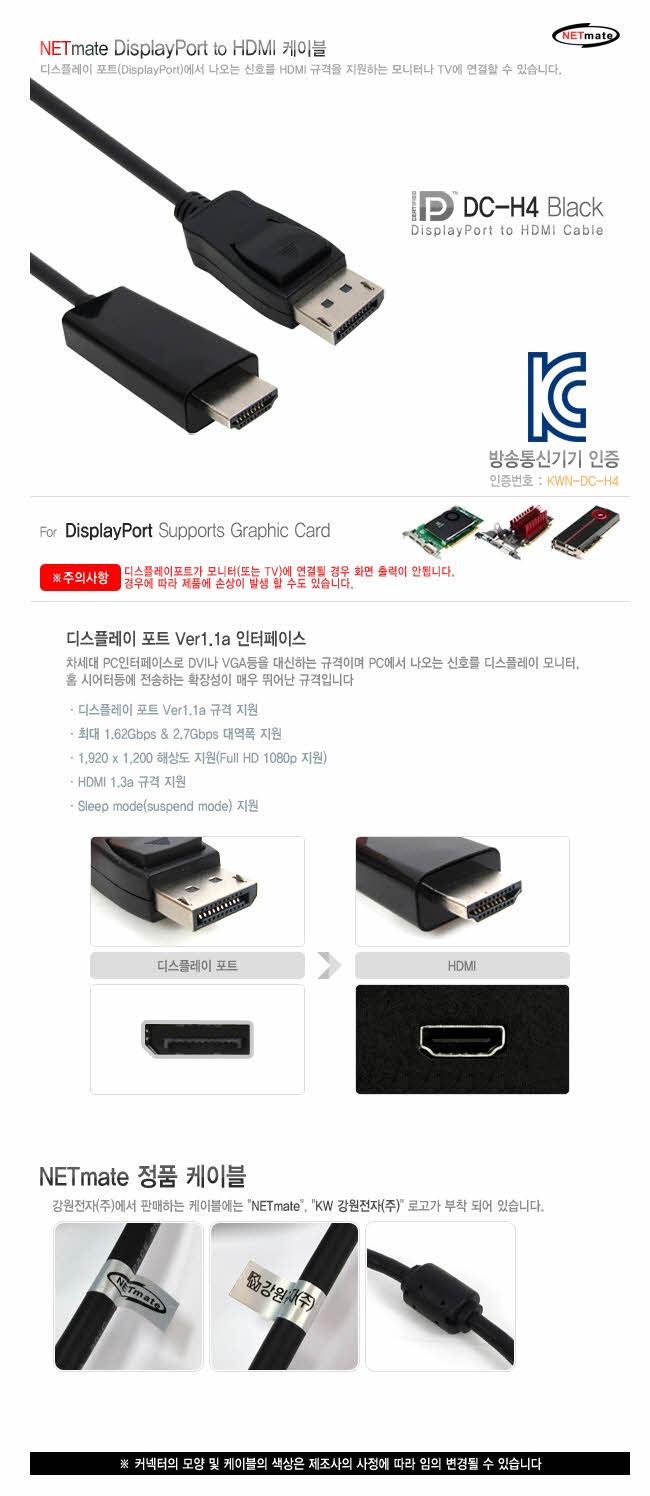 K DisplayPort to HDMI Cable 1.8M 20 pc Supplies Co