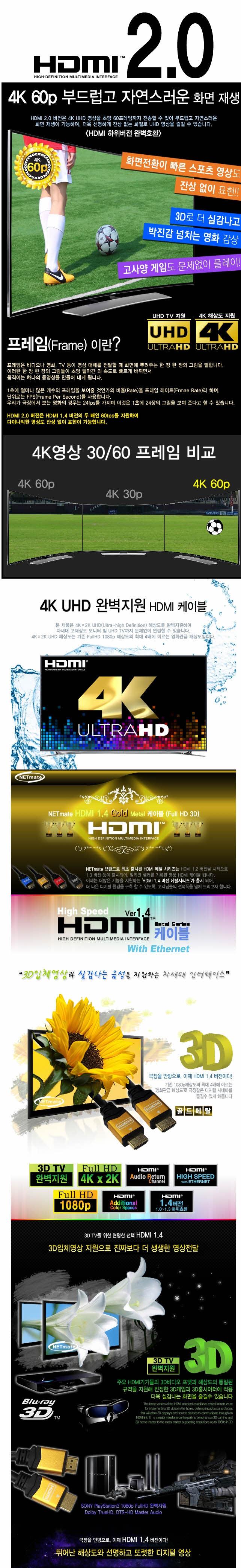 KHDMI Ver1.4 1M Gold Cable Computer Accessories Pa