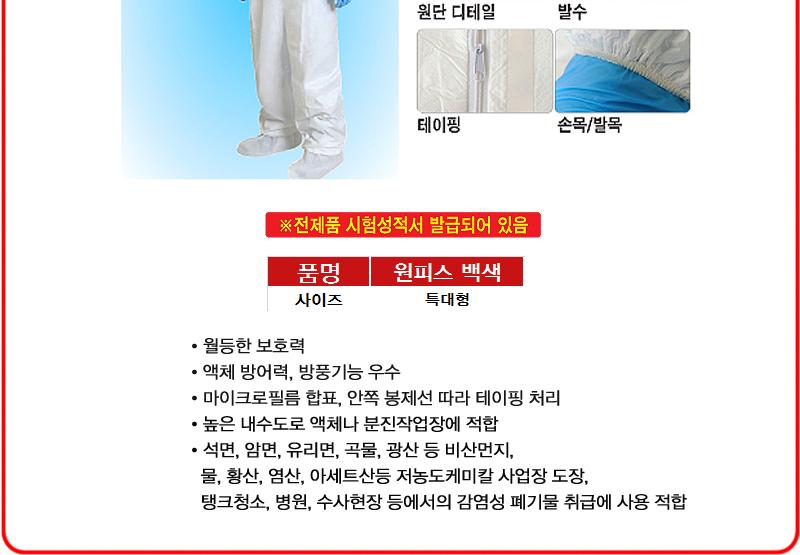PE Tyvek Protective Clothing _ One Piece White _ E