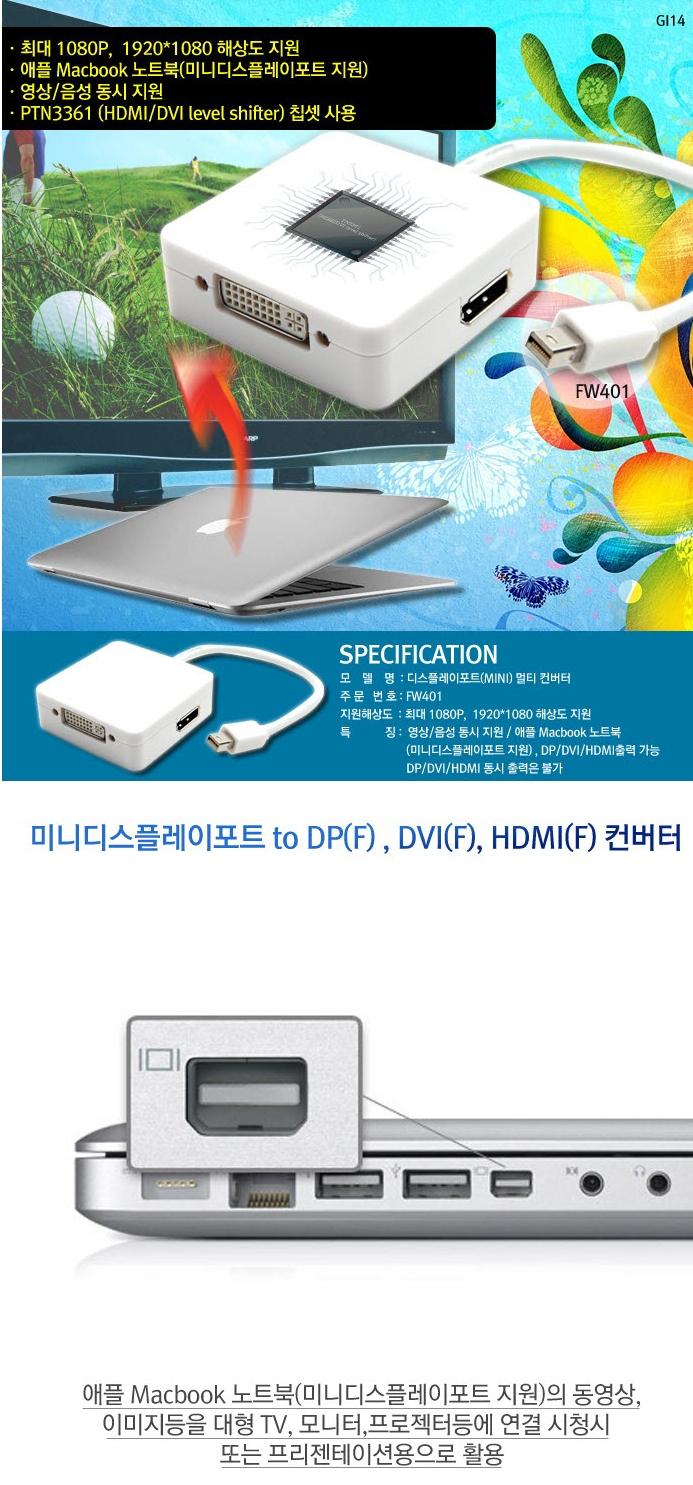 Mini display port converter multi 00925 HDMI conve