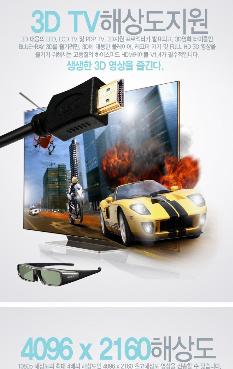 RIVER Gold Plated 1.4Ver HDMI Cable 5M 4th Heavy D