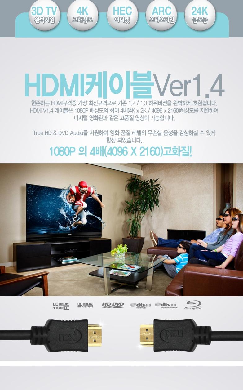 RIVER Gold Plated 1.4Ver HDMI Cable 7M 4th Middle 