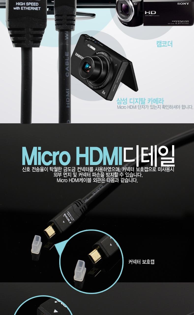 RIVER Advanced Black Metal HDMI to Micro Cable 1.