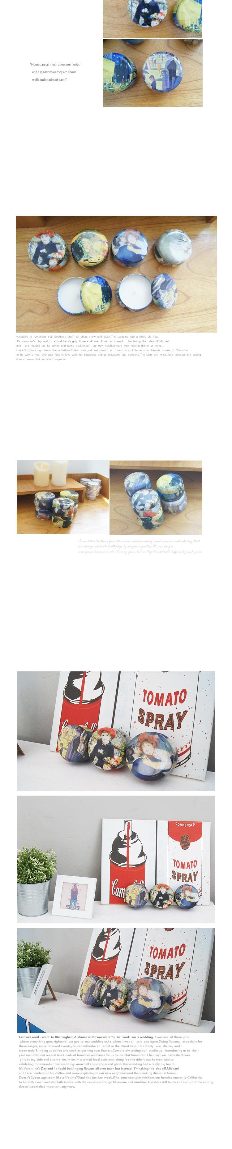 Soya candle with world famous paintings Interior d