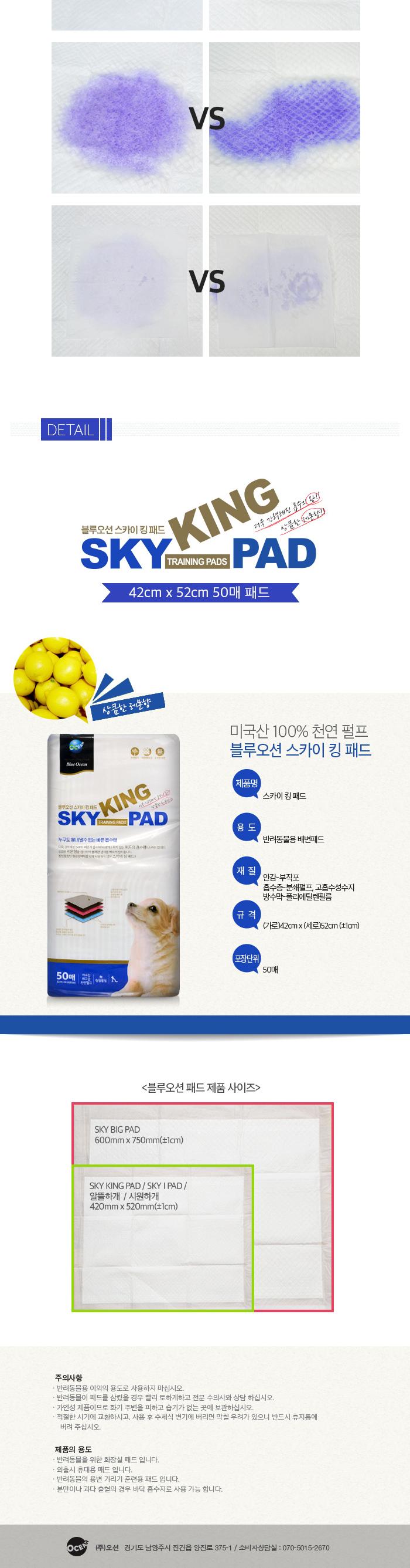 Premium Sky King Size Dog Pads 50 pcs