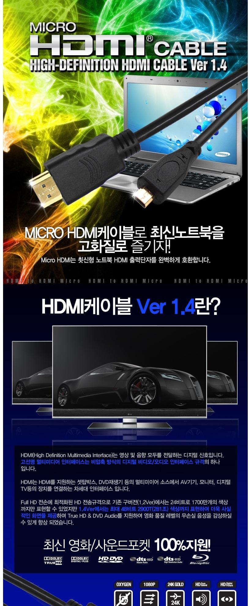 HDMI TO MICRO 1.8 meter BLC0266 extension hdmi cab