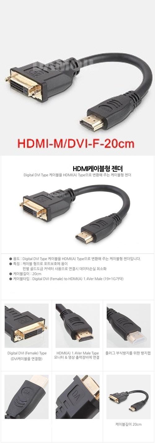 HDMI-M-DVI-F Gender 20CM BLC0360 Extended hdmi cab