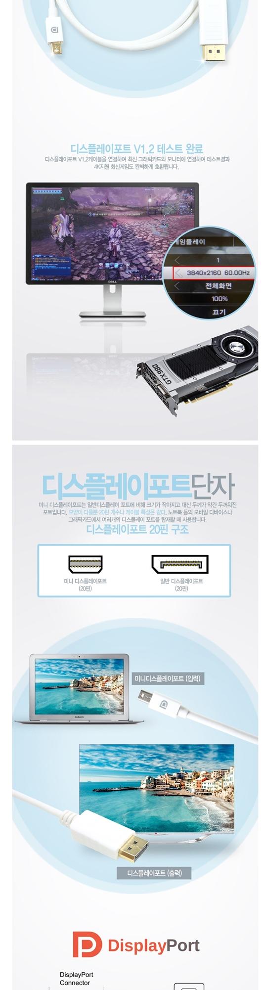 Mini DP TO DisplayPort cable 2 meter BLC0576 video