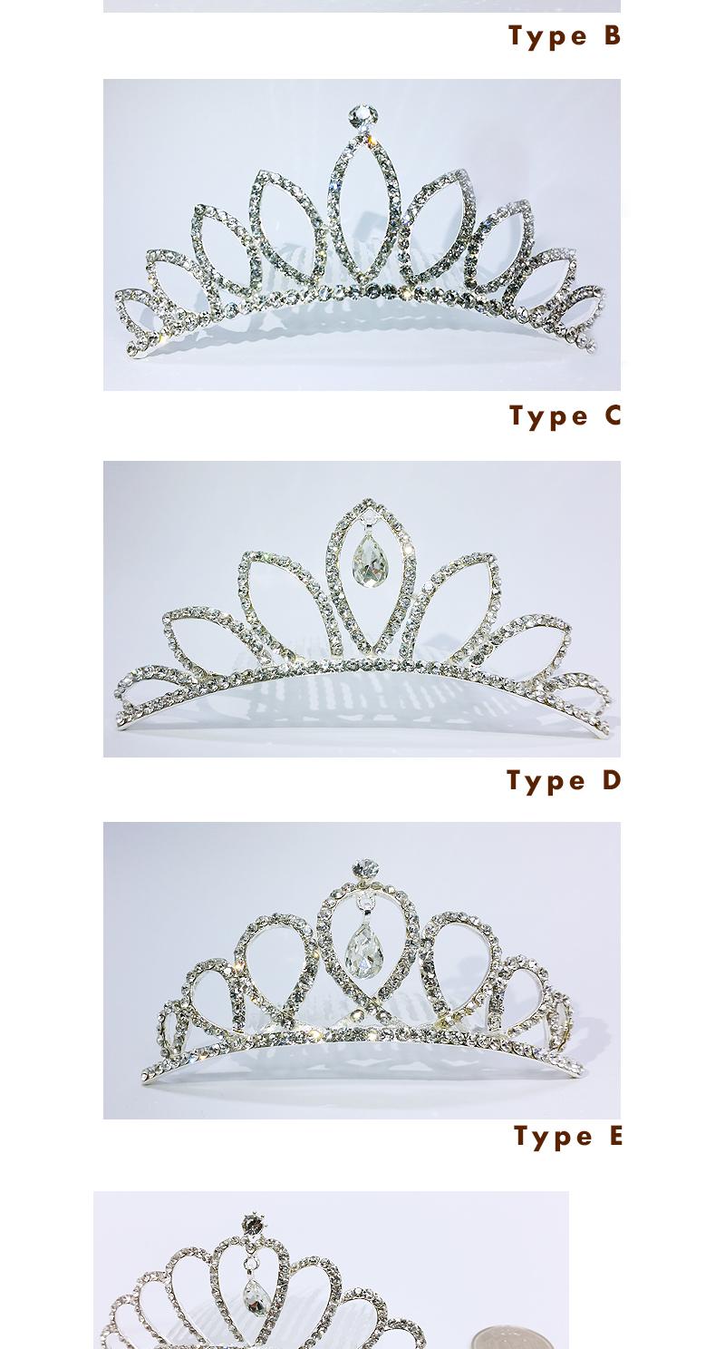 Hair Accessories Bling Bling Tiara Crown Pin Hairp