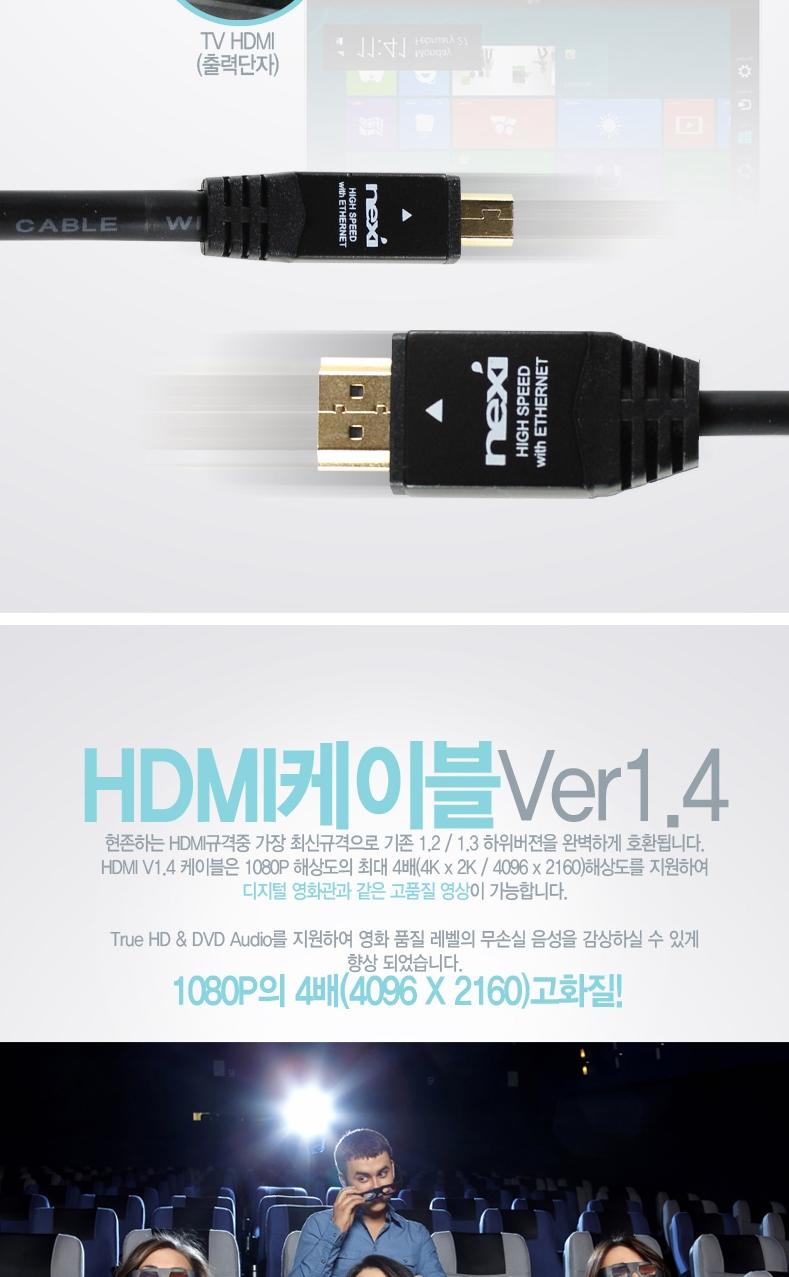 Black Metal HDMI TO Micro Cable 1.5m high-grade ex