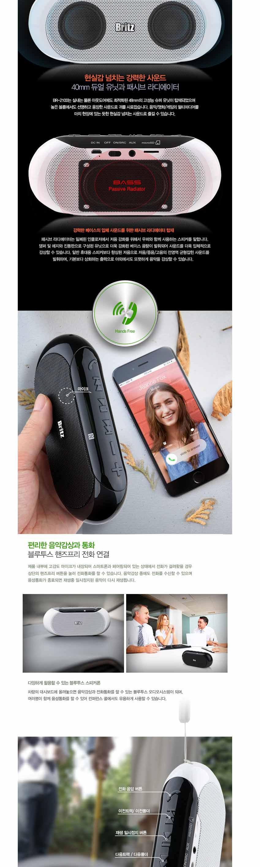 BRITS BR-2100 CLEO Portable Bluetooth Speaker Blac