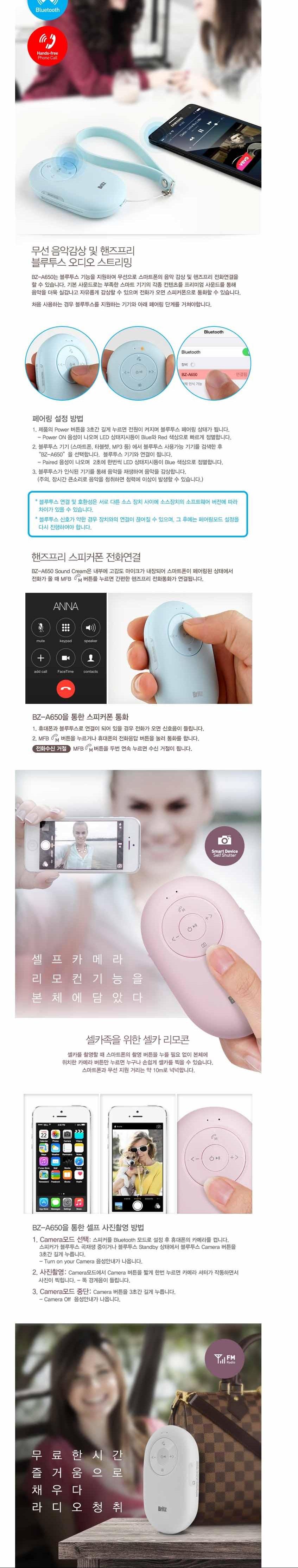 Burritos BZ-A650 Sound Cream Portable Bluetooth Sp