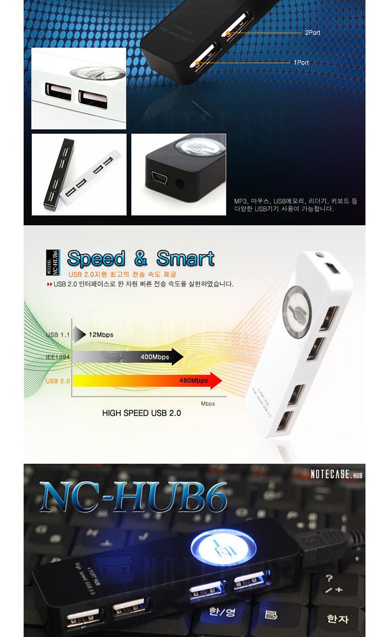 Note case usb Hub NC-HUB6 Thank you Port 4 adapter