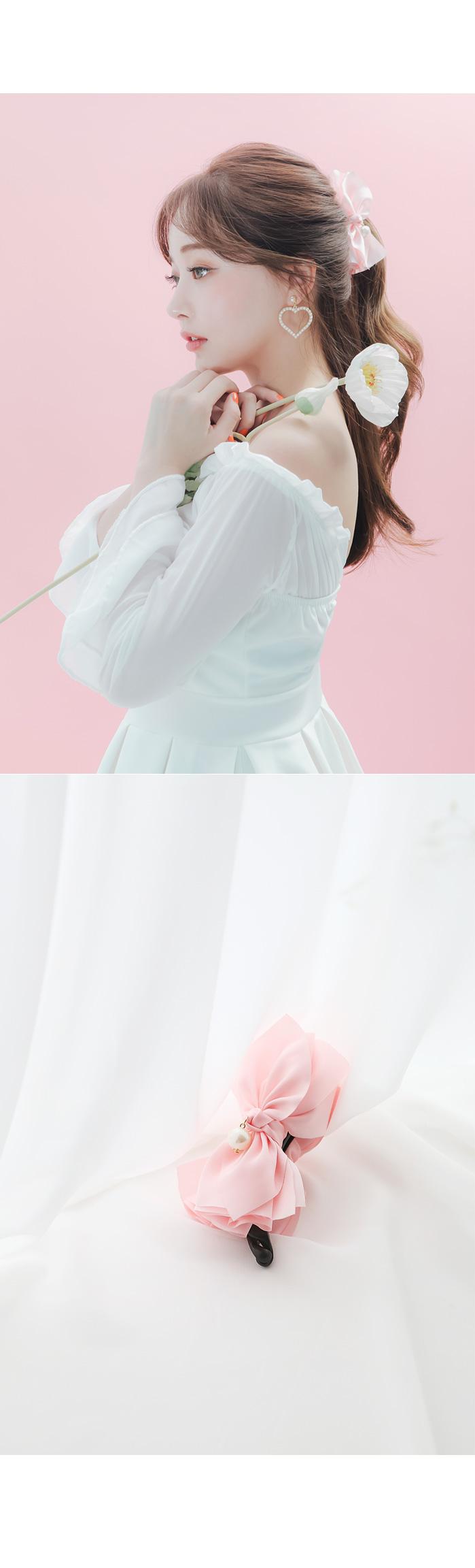 Hair Accessories Rails Chiffon Hairpins Side Ribbo