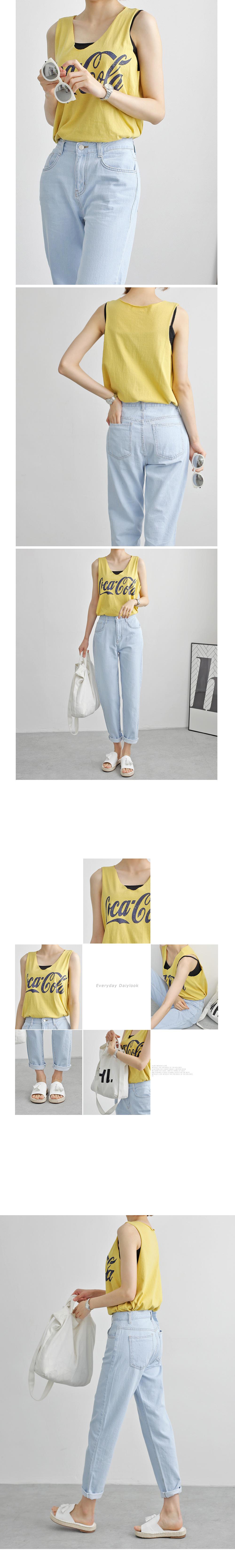 Coca-Cola Sleeveless T-shirt Women Cotton Round Te