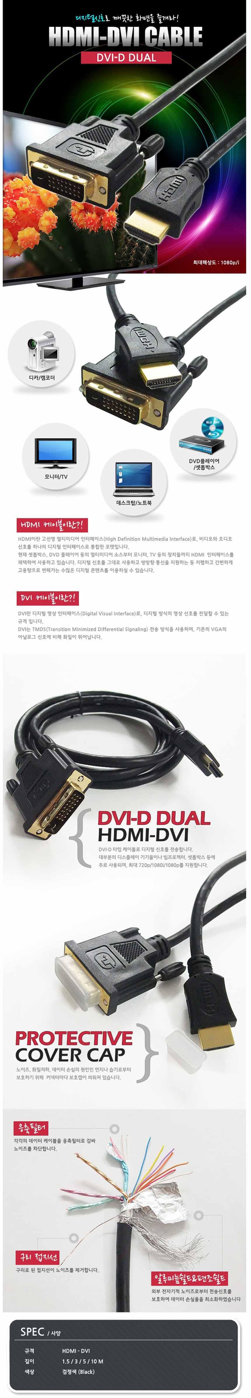 HDMI High Definition Cable DVI-D DUAL 10M BLC10033