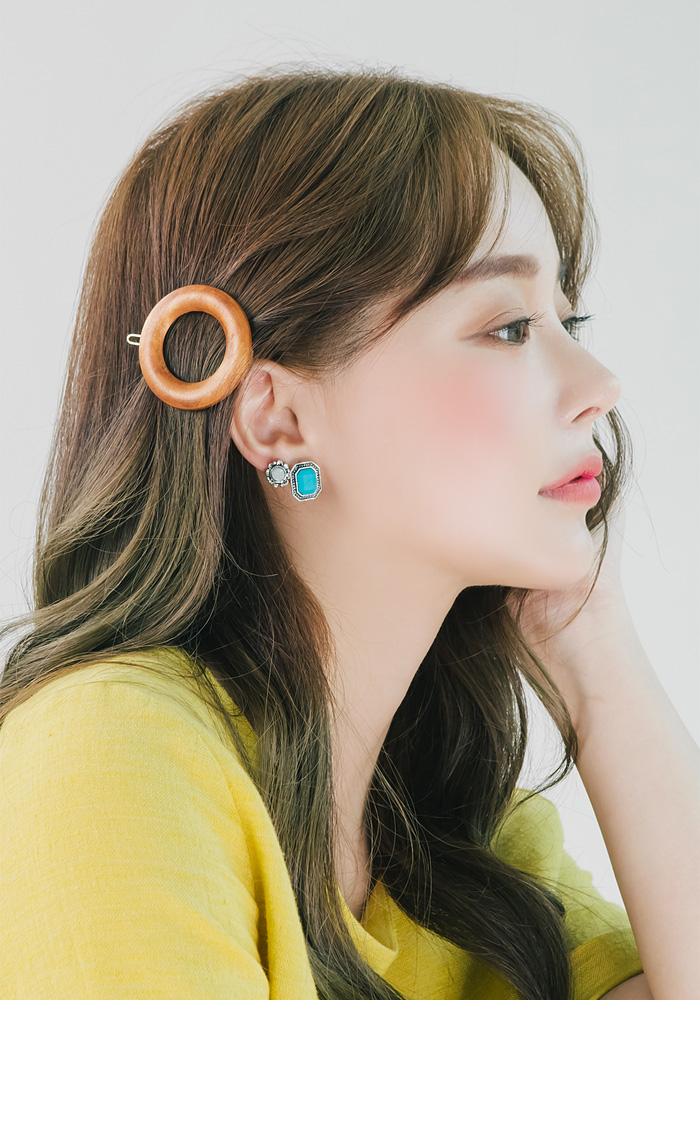 Hair Accessories Wood Donut Hairpin