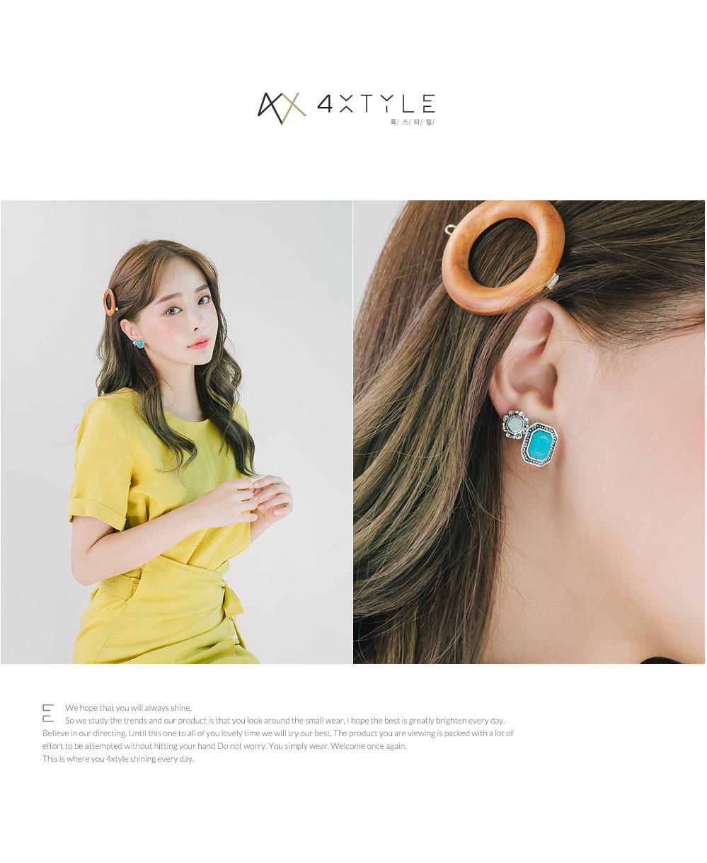 Hair Accessories Wood Donut Hairpin