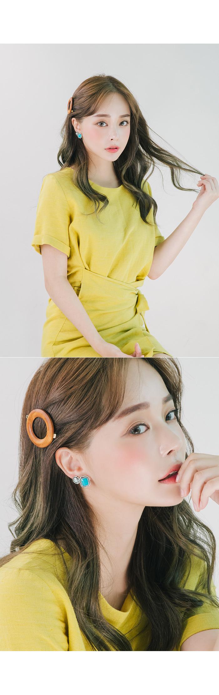 Hair Accessories Wood Donut Hairpin
