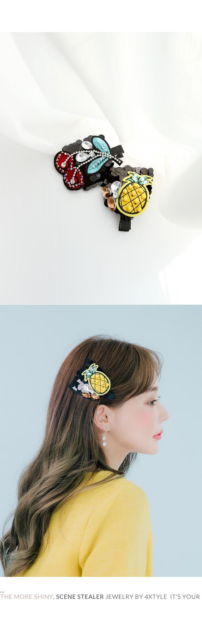 Hair Accessories Fruits Sequins Hairpins
