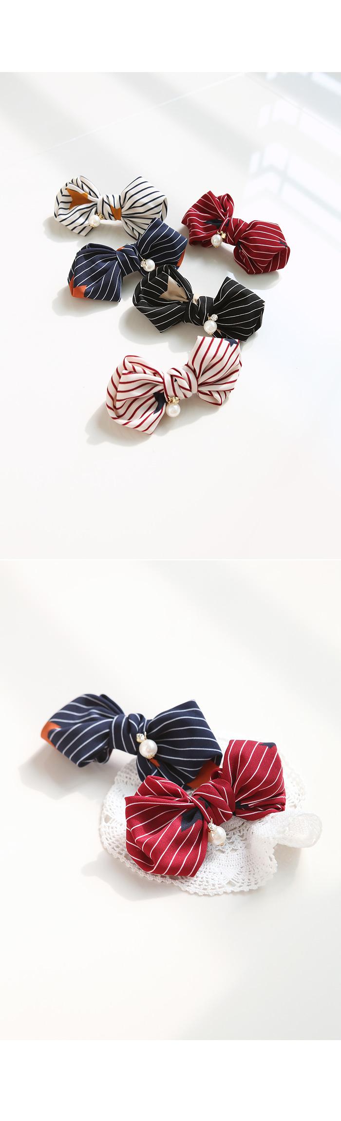 Hair Accessories Striped Ribbon Hairpin